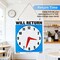 BAZIC Clock Sign "WILL RETURN" w/ "OPEN" sign on back 7.5" X 9"